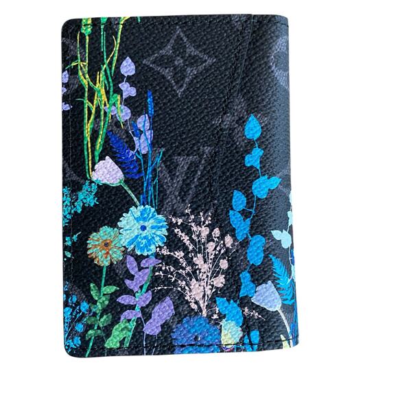 NWT Louis Vuitton Pocket Organizer Monogram Eclipse Foliage Black Floral Boxed - Picture 11 of 16